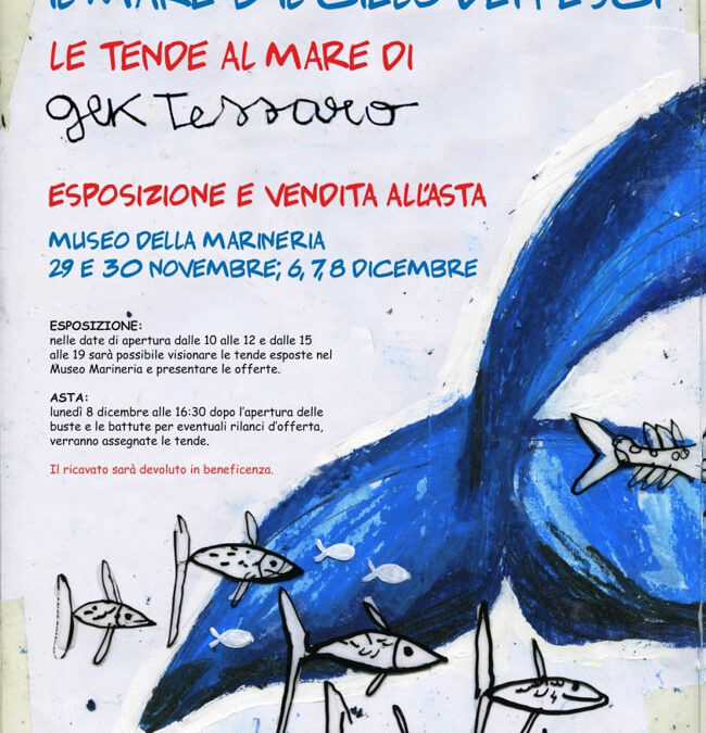 Tende al mare 2014 di Gek Tessaro: mostra e asta di beneficenza